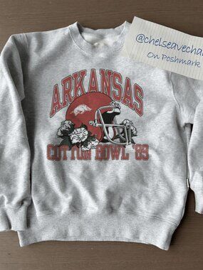 Vintage 90s University of Arkansas Razorbacks Cotton Bowl Football Sweatshirt